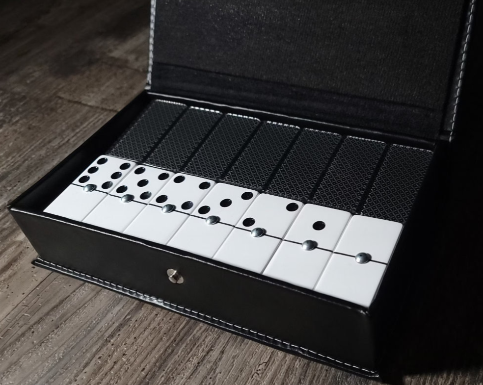 Deluxe Black Dominoes , Jumbo Size