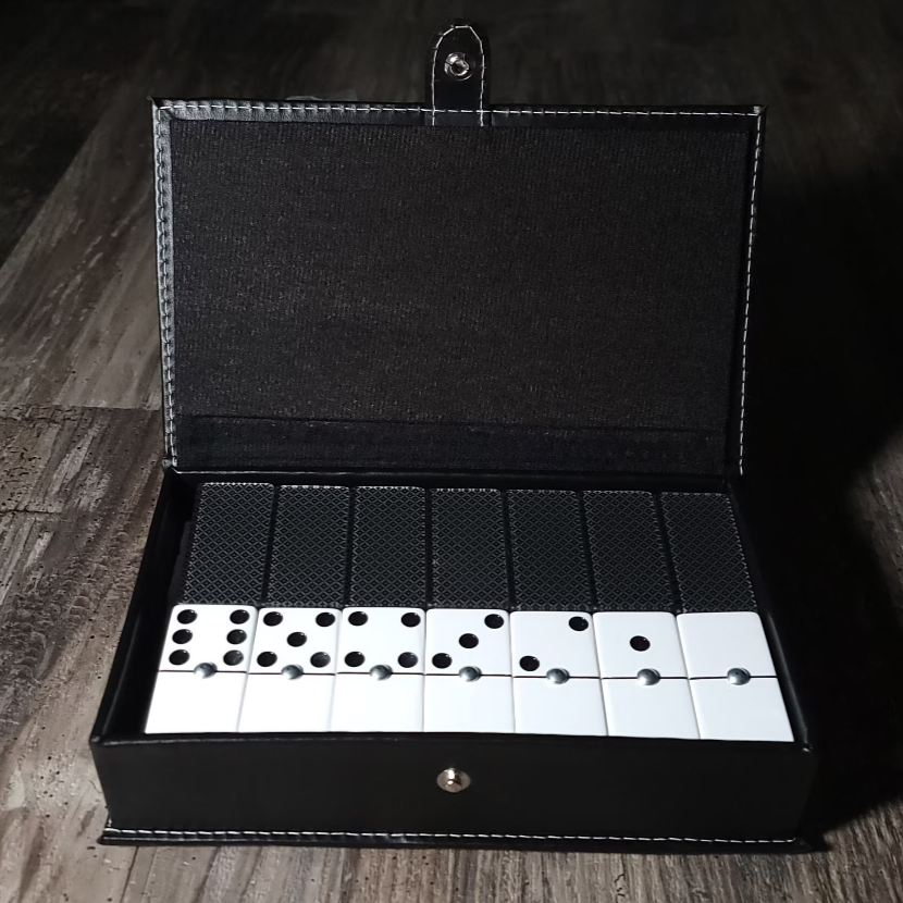 Deluxe Black Dominoes , Jumbo Size