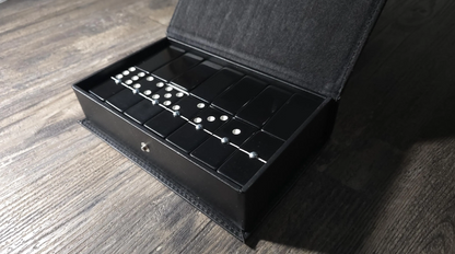 Deluxe Onix Black Dominoes , Jumbo Size