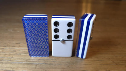 Deluxe Blue Dominoes Jumbo Size