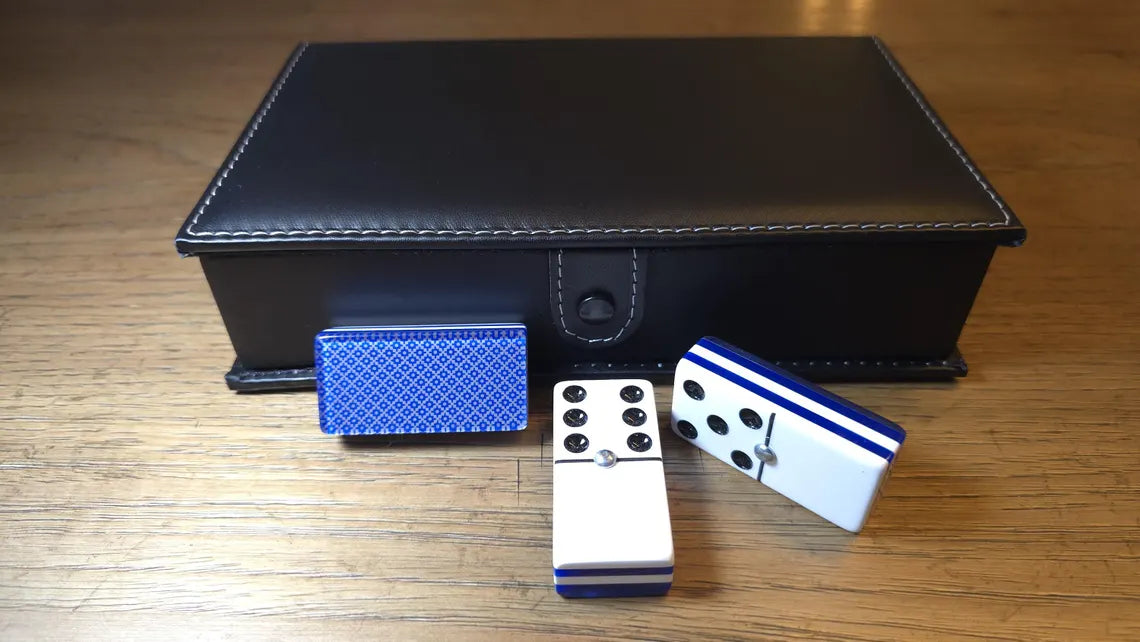 Deluxe Blue Dominoes Jumbo Size