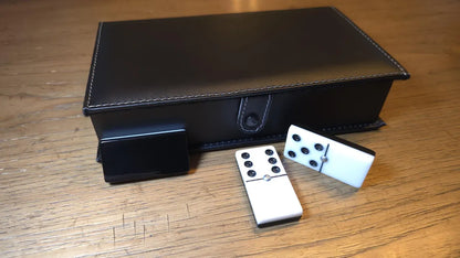 Deluxe Classic Black and White Dominoes Jumbo size