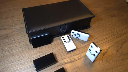 Deluxe Classic Black and White Dominoes Jumbo size
