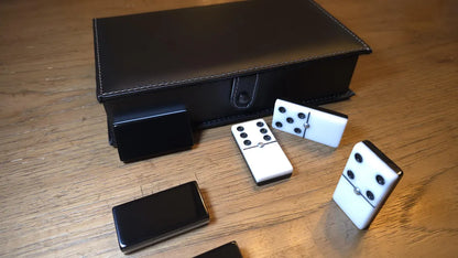 Deluxe Classic Black and White Dominoes Jumbo size