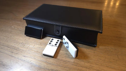Deluxe Classic Black and White Dominoes Jumbo size