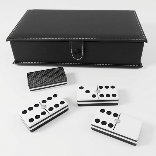Deluxe Black Dominoes , Jumbo Size
