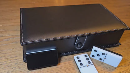 Deluxe Classic Black and White Dominoes Jumbo size