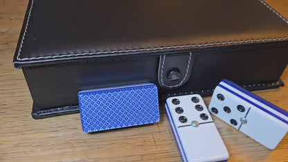 Deluxe Blue Dominoes Jumbo Size